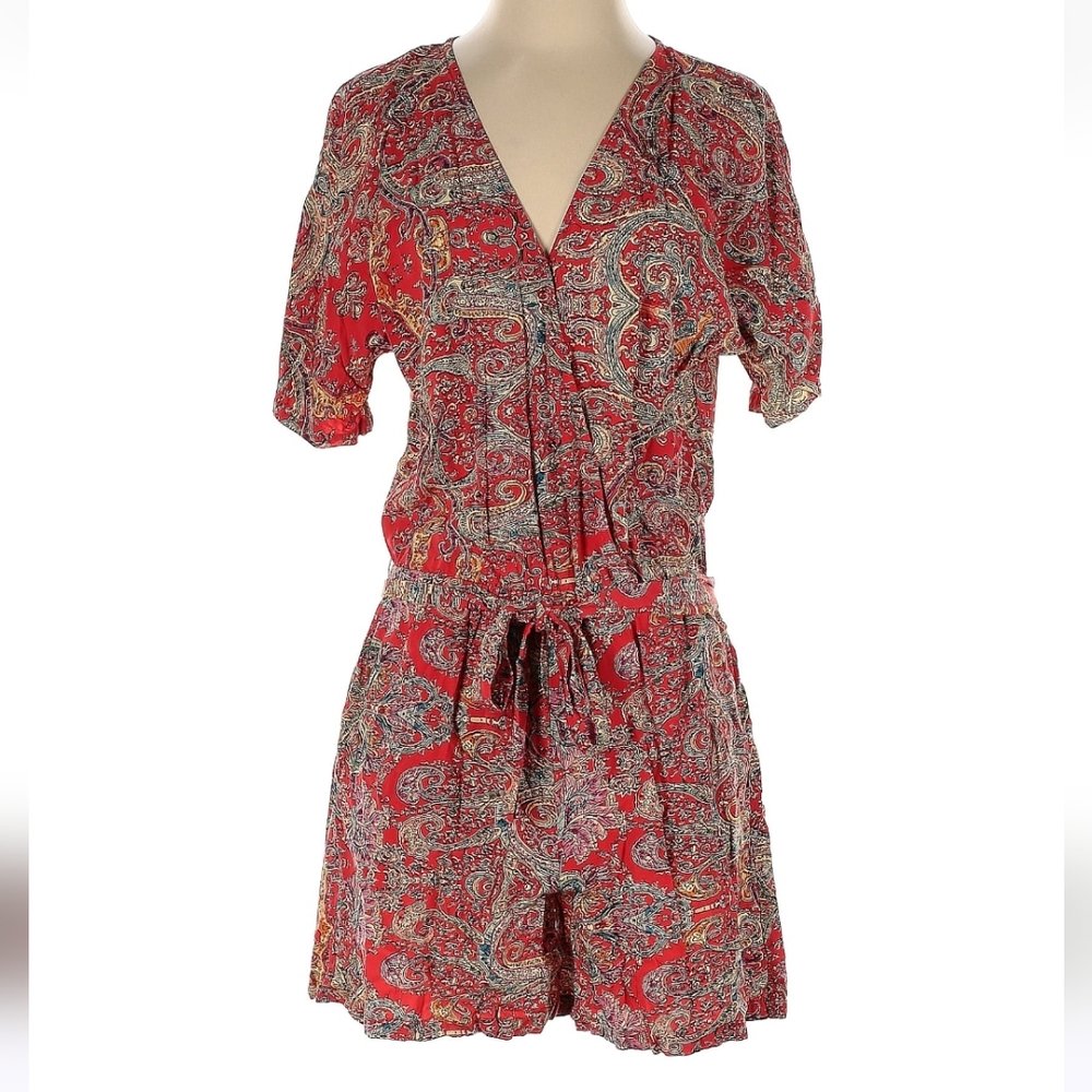 Red Paisley Women Shorts